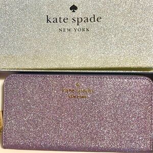Kate Spade Sparkle Wallet- PURPLE